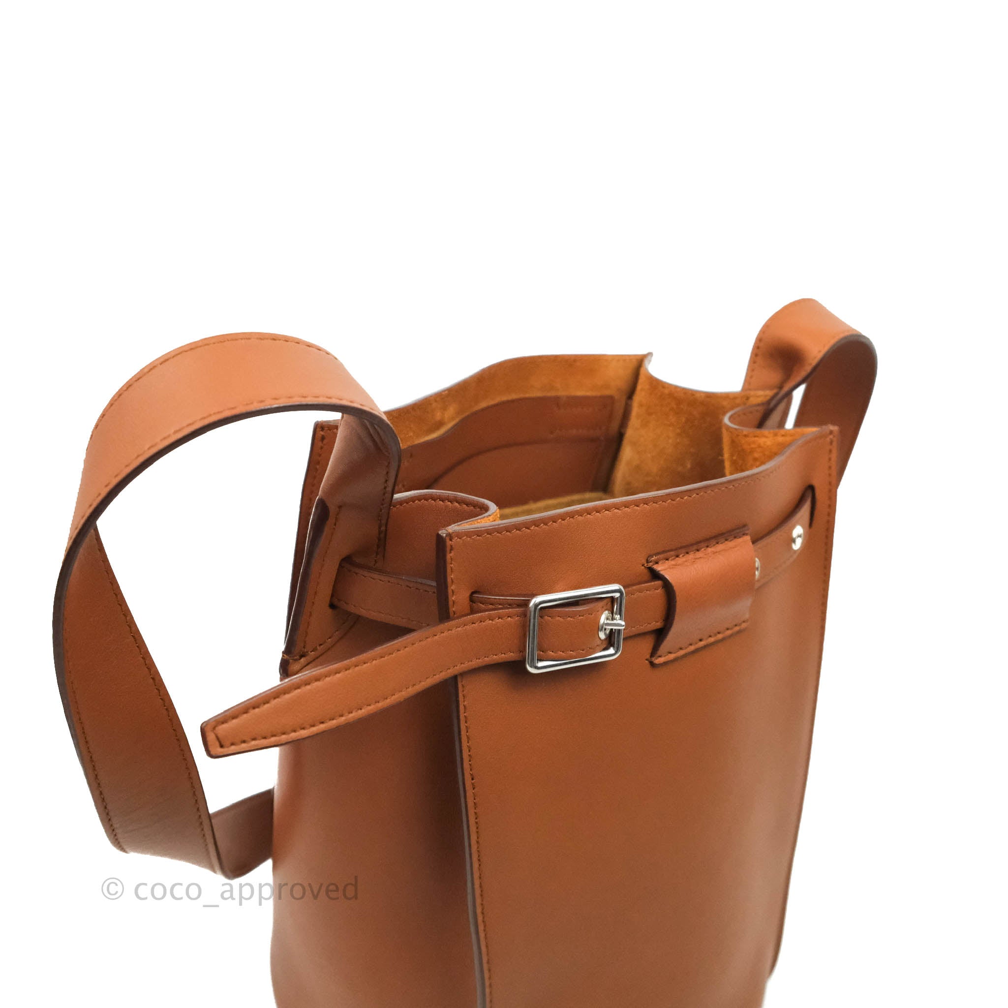 Celine Brown Calfskin Bucket Bag with Long Strap - Stylish & Spacious Handbag for Women, Perfect for Work, Travel & Everyday Use