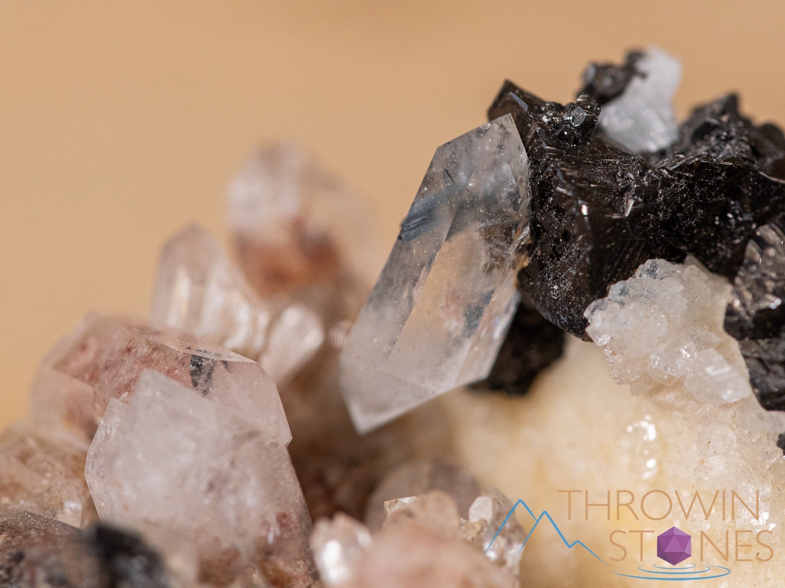 Natural Cassiterite Albite Quartz Raw Crystal Cluster - Healing Stones for Home Decor, Housewarming Gift, Meditation & Energy Work (40652)
