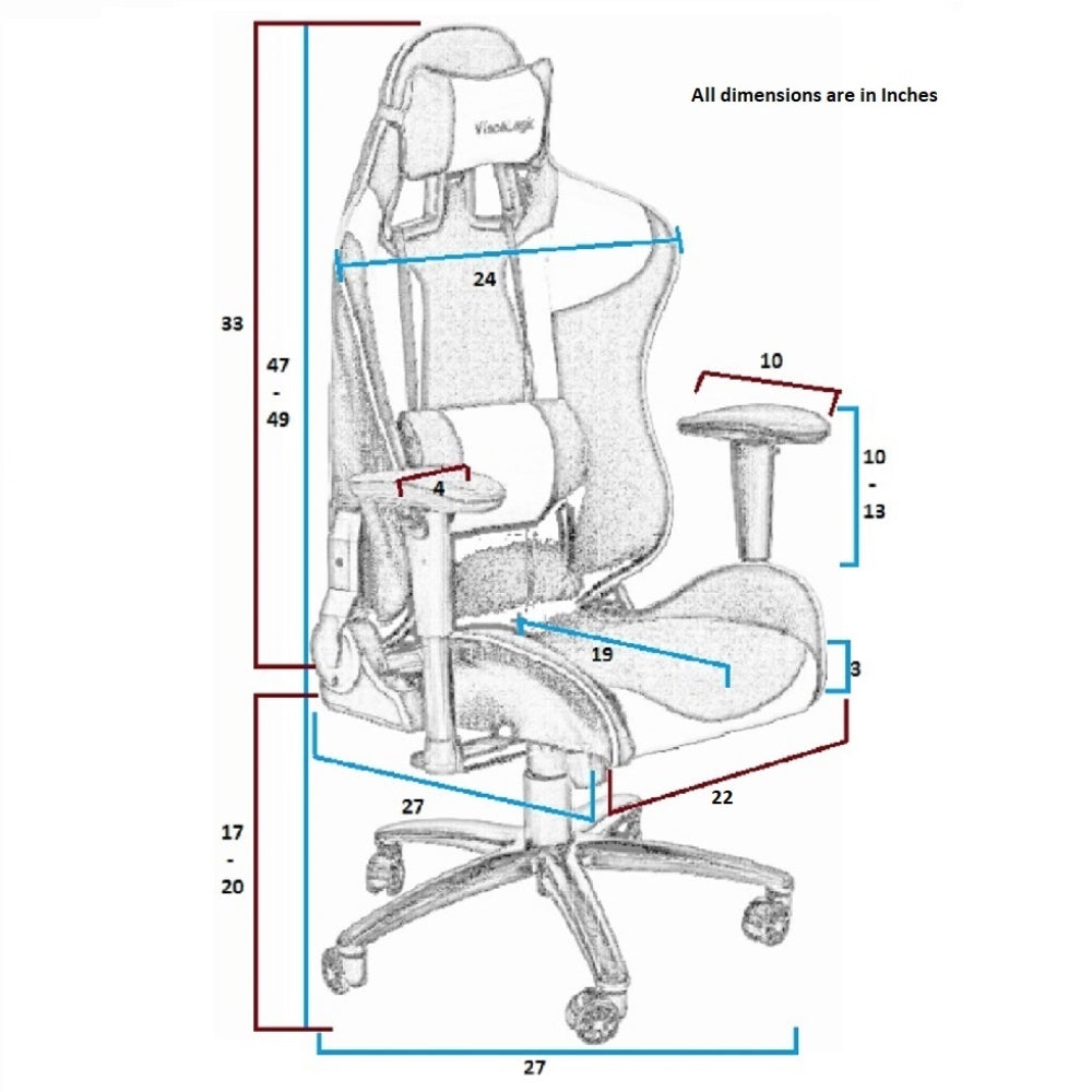 PRO X Series 7502 Ergonomic Gaming Chair - Black & Orange - High Back Racing Style for PC, Console & Office Use - Comfortable for Long Gaming Sessions & Work