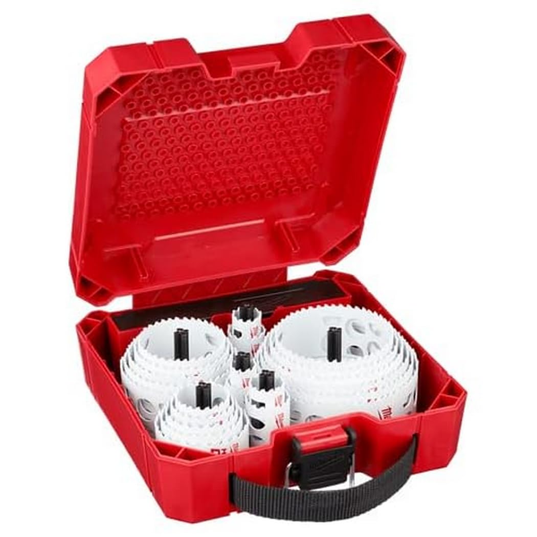 Milwaukee 49-22-4185 28-Piece Professional Ice Hardened Hole Saw Kit - All Purpose Cutting for Metal, Wood & Plastic - Perfect for HVAC, Plumbing & Electrical Work