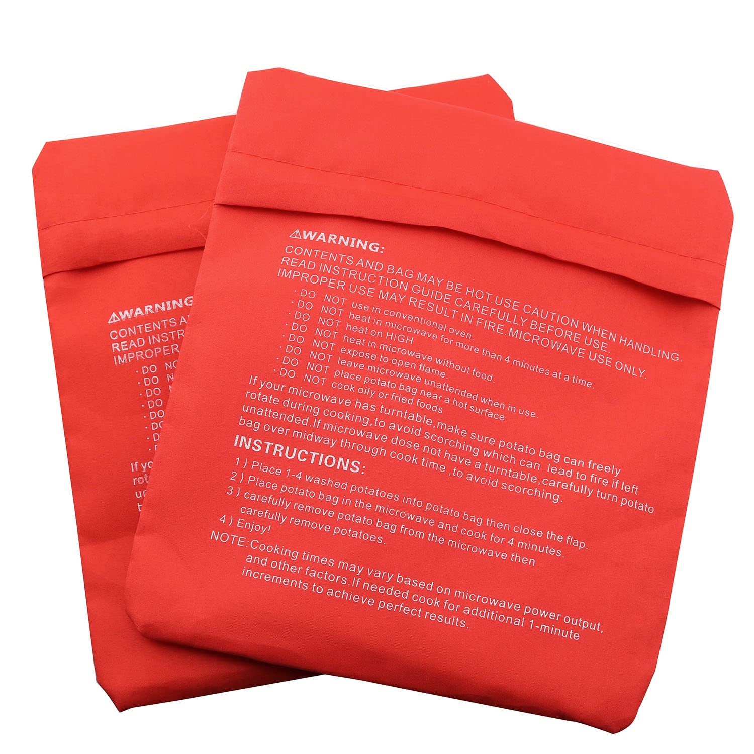 2PCS Reusable Microwave Potato Baking Bags - Washable Tortilla & Vegetable Steamer Cooker for Quick Meals - Perfect for Baking, Steaming & Meal Prep