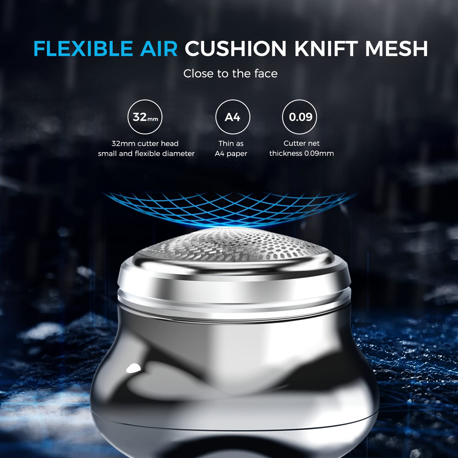 Portable Electric Shaver for Men - Rechargeable, Waterproof Wet/Dry Shaver with Long-Lasting Battery - Perfect for Travel, Gym & Daily Grooming