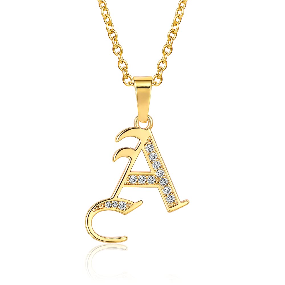 Personalized Initial Necklace for Women - 18K Gold Plated A-Z Letter Pendant, Custom Name Necklace, Elegant Bridesmaid Gift for Her | Perfect for Weddings, Anniversaries, Birthday Presents & Everyday Wear
