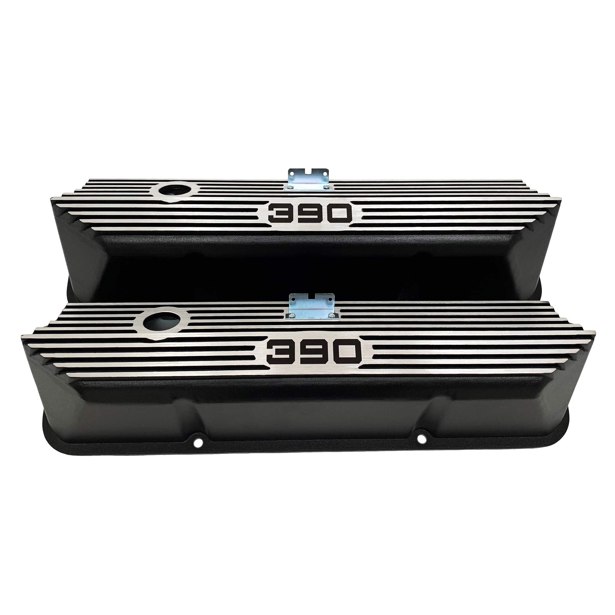 Ford FE 390 Tall Black Die-Cast Aluminum Valve Covers - Compatible with Classic Ford Engines - Perfect for Engine Upgrades & Restoration Projects