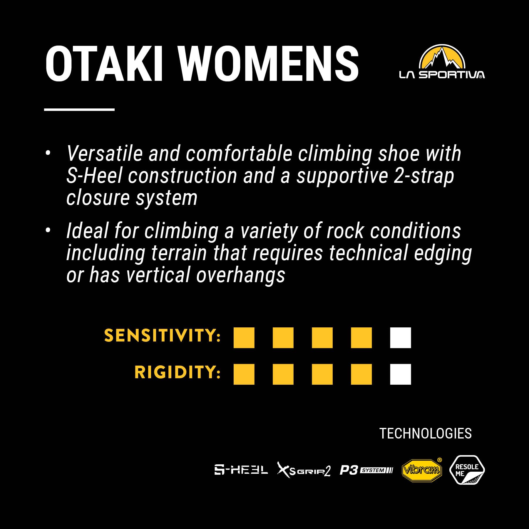 La Sportiva Women's Otaki Rock Climbing Shoes - Lightweight & Durable for Indoor & Outdoor Climbing Adventures