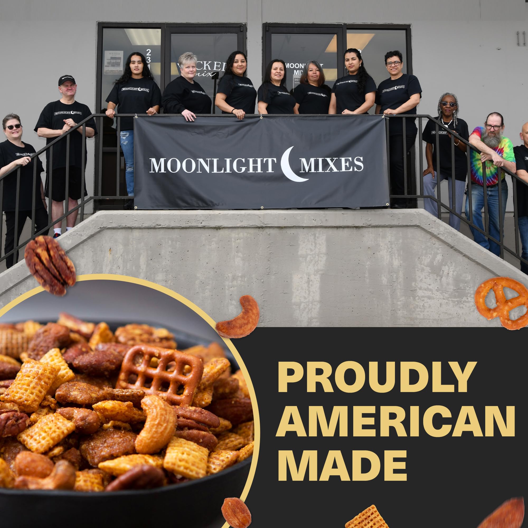 Wicked Mix Snack Mix with Mixed Nuts - Sweet & Salty Trail Mix with Almonds, Cashews, Pretzels, Pecans & Chocolate | Healthy Zero Trans Fat Snacks in Resealable Bag | Perfect for Hiking, Office Snacks & Road Trips