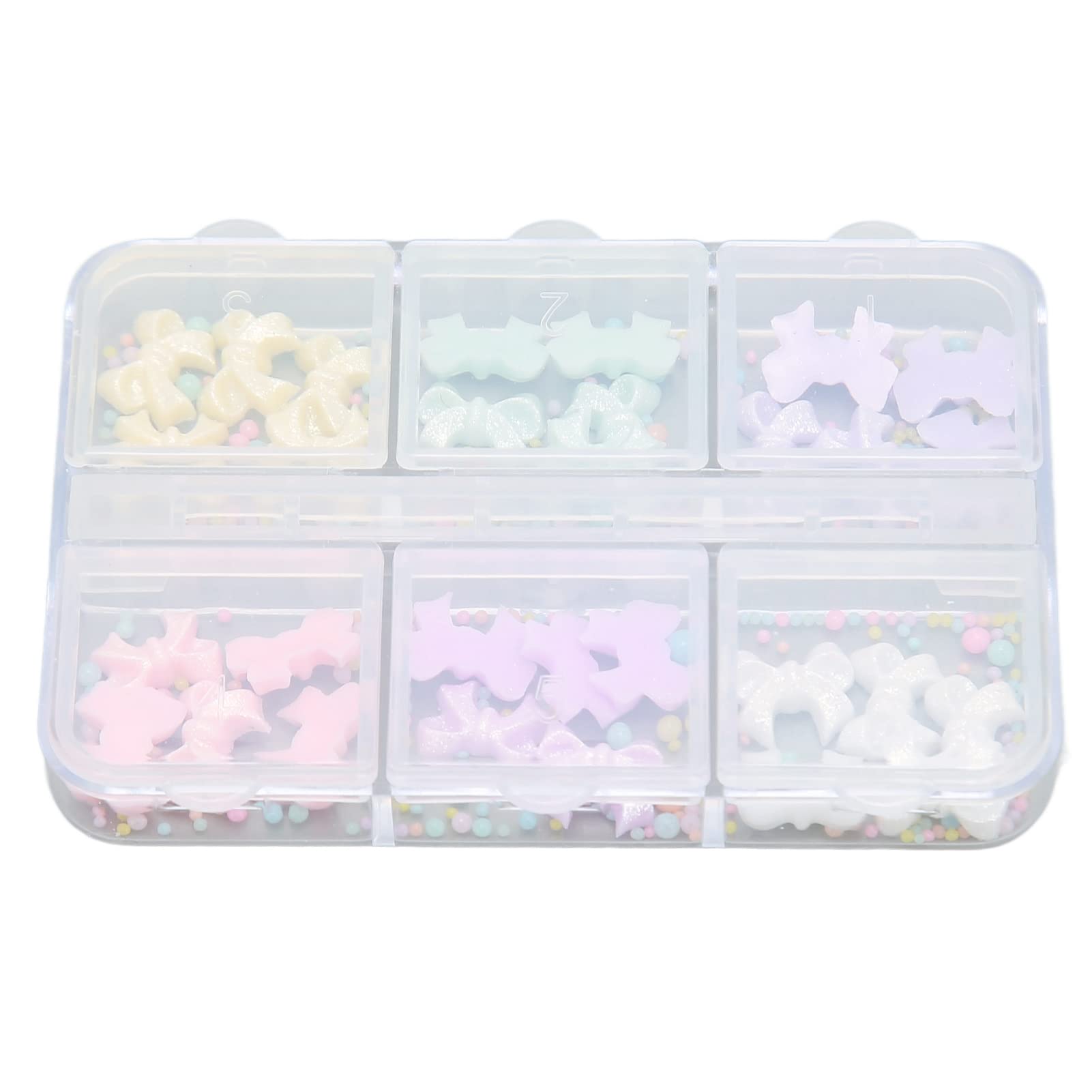 3D Bow Tie Nail Art Decorations - Colorful Resin Nail Charms for DIY Manicure | Perfect for Wedding, Party & Special Occasion Nail Designs