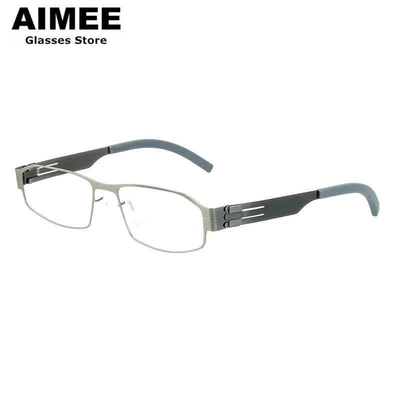 Aimee Women's Full Rim Oval Screwless Stainless Steel Eyeglasses - Lightweight & Durable Reading Glasses for Work, Study & Fashion Accessories