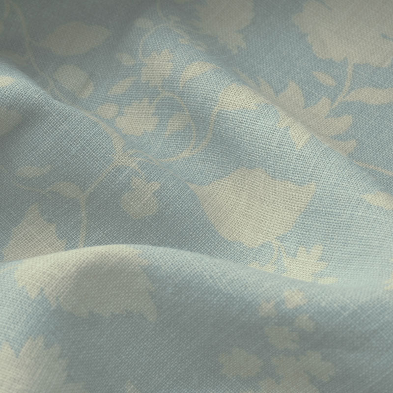 Speedwell Aged Linen Fabric - Premium Duck Egg Blue Linen Material for Upholstery, Drapes & Home Decor | Perfect for DIY Projects & Vintage Style Interiors