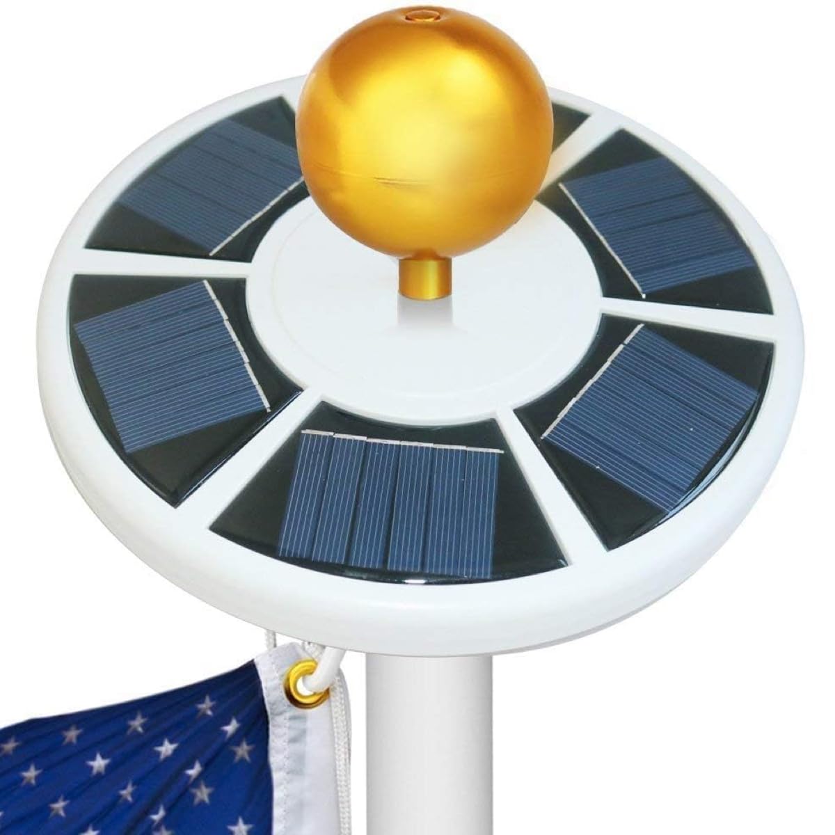 26 LED Solar Spot Light for Flag Pole - Waterproof Outdoor Solar Accent Lighting with Auto On/Off (Upgraded Version) - Perfect for Garden, Yard, Pathway, and Flagpole Illumination
