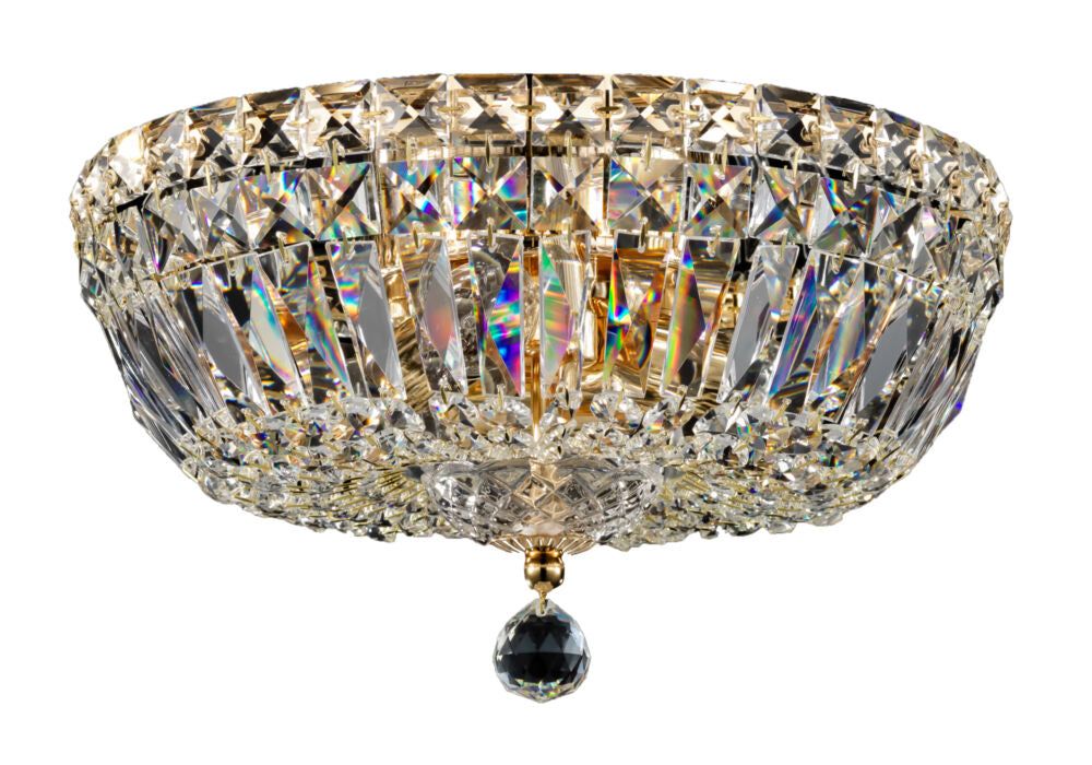 Basfor Crystal Ceiling Light Fixture - 16/12/3 Light Chandelier for Dining Room, Living Room & Bedroom - Elegant Modern Lighting for Home Decor