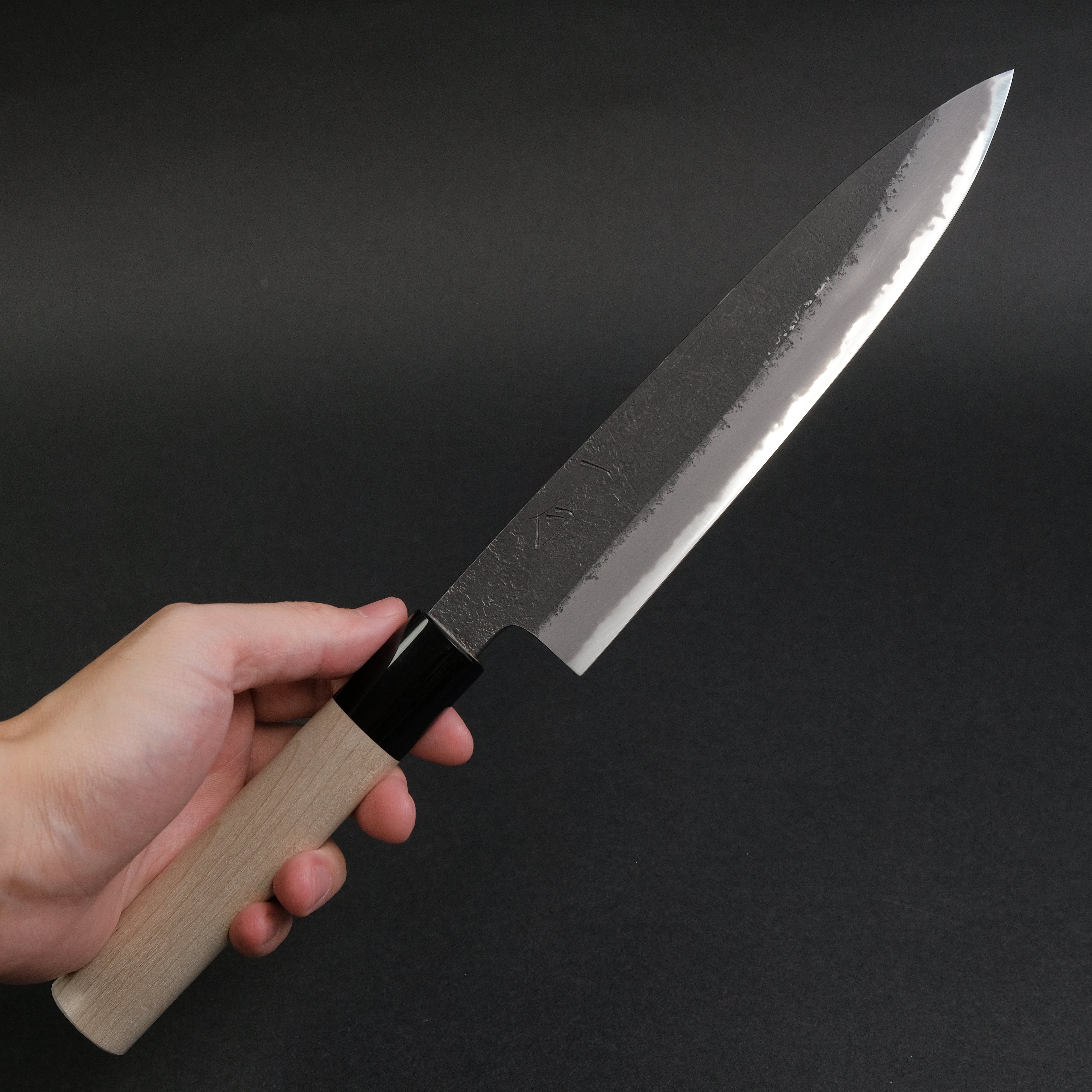 Hitohira Hinode Nashiji White #2 Petty Knife 195mm - Japanese Chef Knife with Ho Wood Oval Handle - Perfect for Slicing, Peeling & Precision Cutting in Professional Kitchens & Home Cooking