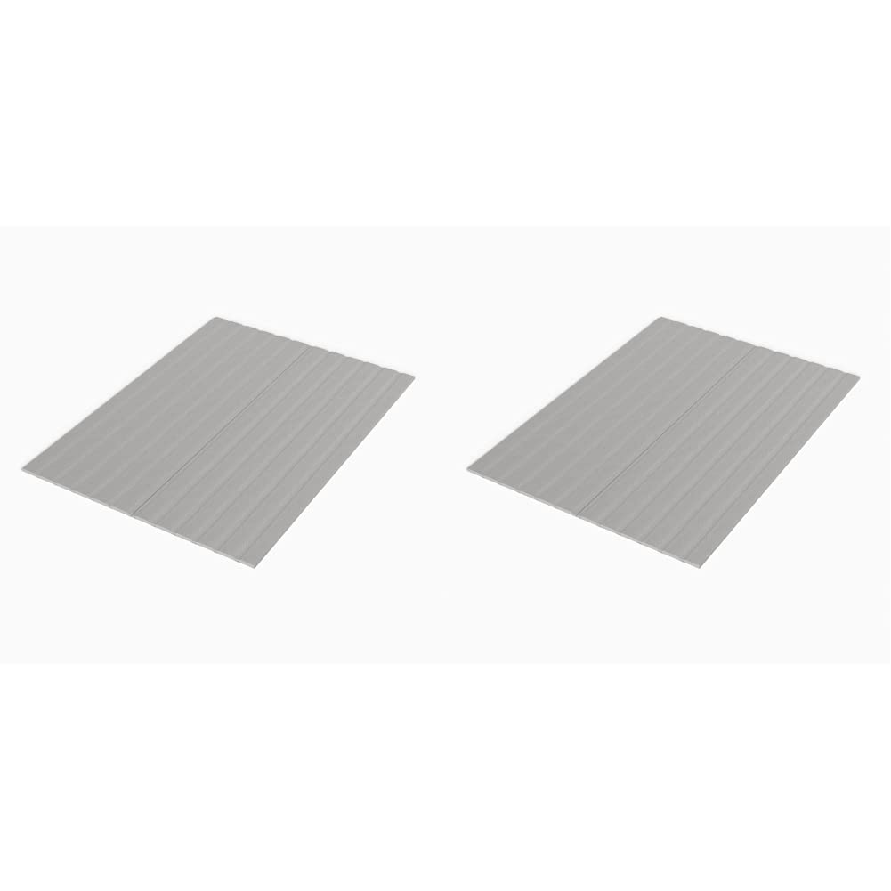 Mayton 0.75-Inch Vertical Wooden Bunkie Board with Fabric Cover - Full & Queen Size Mattress Support Bed Slats - Sturdy Grey Platform for Beds, Daybeds, Trundles and RV Mattresses