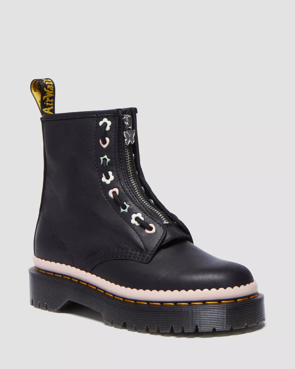 Dr. Martens 1460 Pascal Bex Front Zip Leather Boots - Women's Ankle Booties for Punk & Streetwear Fashion | Perfect for Concerts, Night Out & Everyday Wear