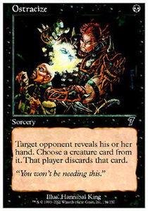 Magic: The Gathering - Ostracize - Seventh Edition MTG Card - Black Sorcery for Competitive Play & Deck Building