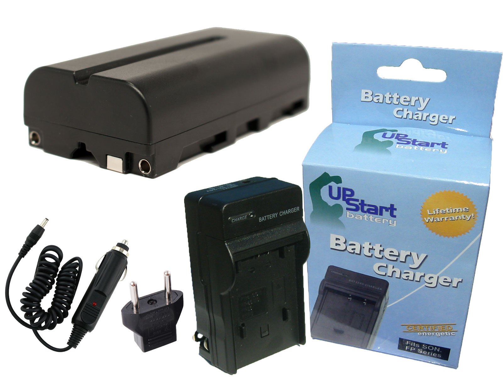 LED-5012 Battery and Charger Replacement - 2200mAh 7.2V Lithium-Ion Battery with Car Plug & EU Adapter - Compatible with LED Video Light - Perfect for Photography, Videography, and On-the-Go Charging