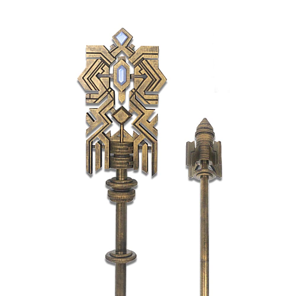 Final Fantasy XIV FF14 Crystal Exarch Staff Hammer - Halloween Cosplay Prop, Carnival Costume Accessory for Gaming Conventions & Themed Parties
