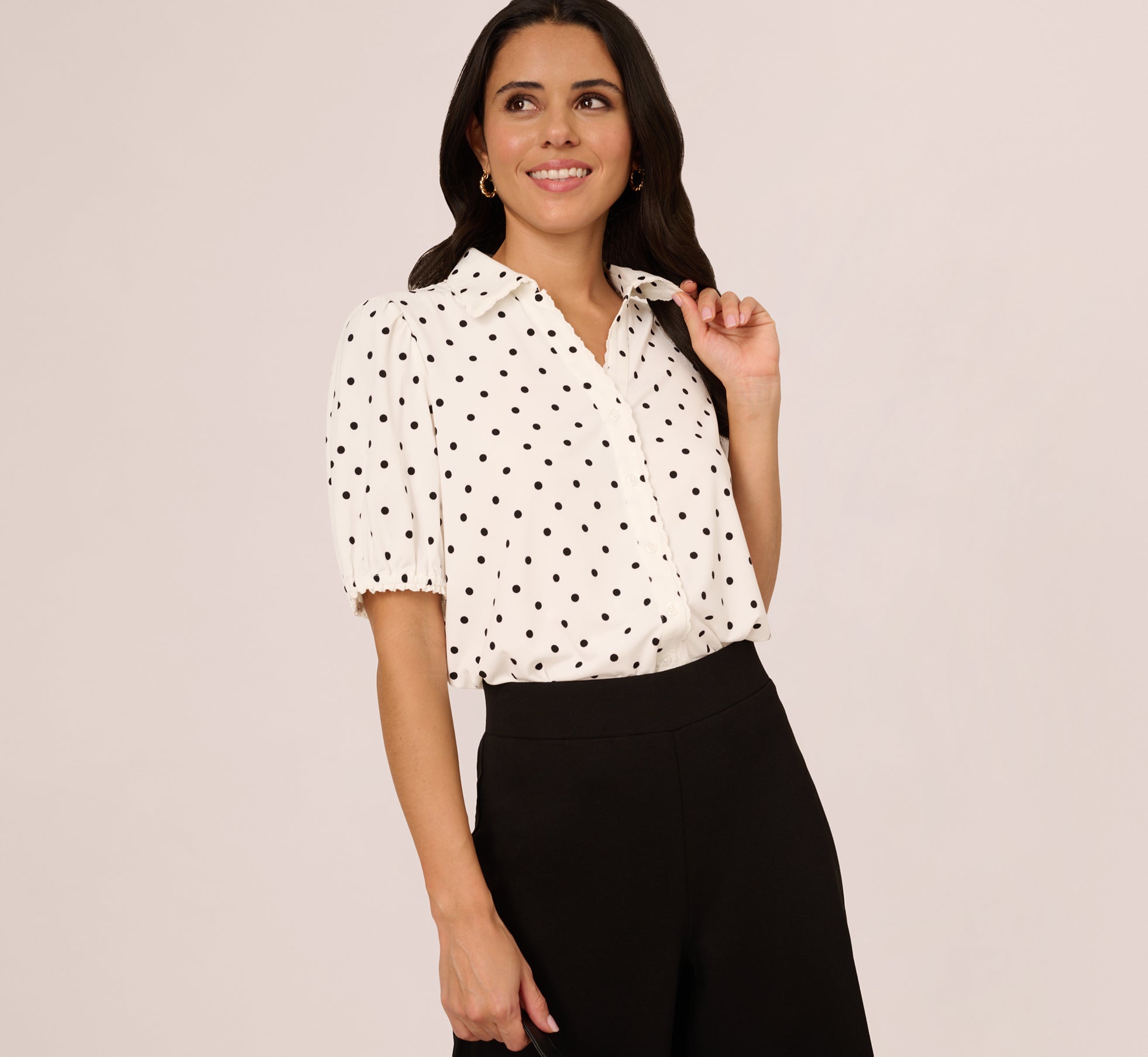Ivory/Black Timeless Dot