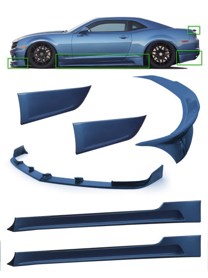 2010-2013 Chevy Camaro 6-Piece Body Kit KB51100KT - Upgrade Your Ride with Stylish Aerodynamic Exterior Accessories for Street Racing & Car Shows