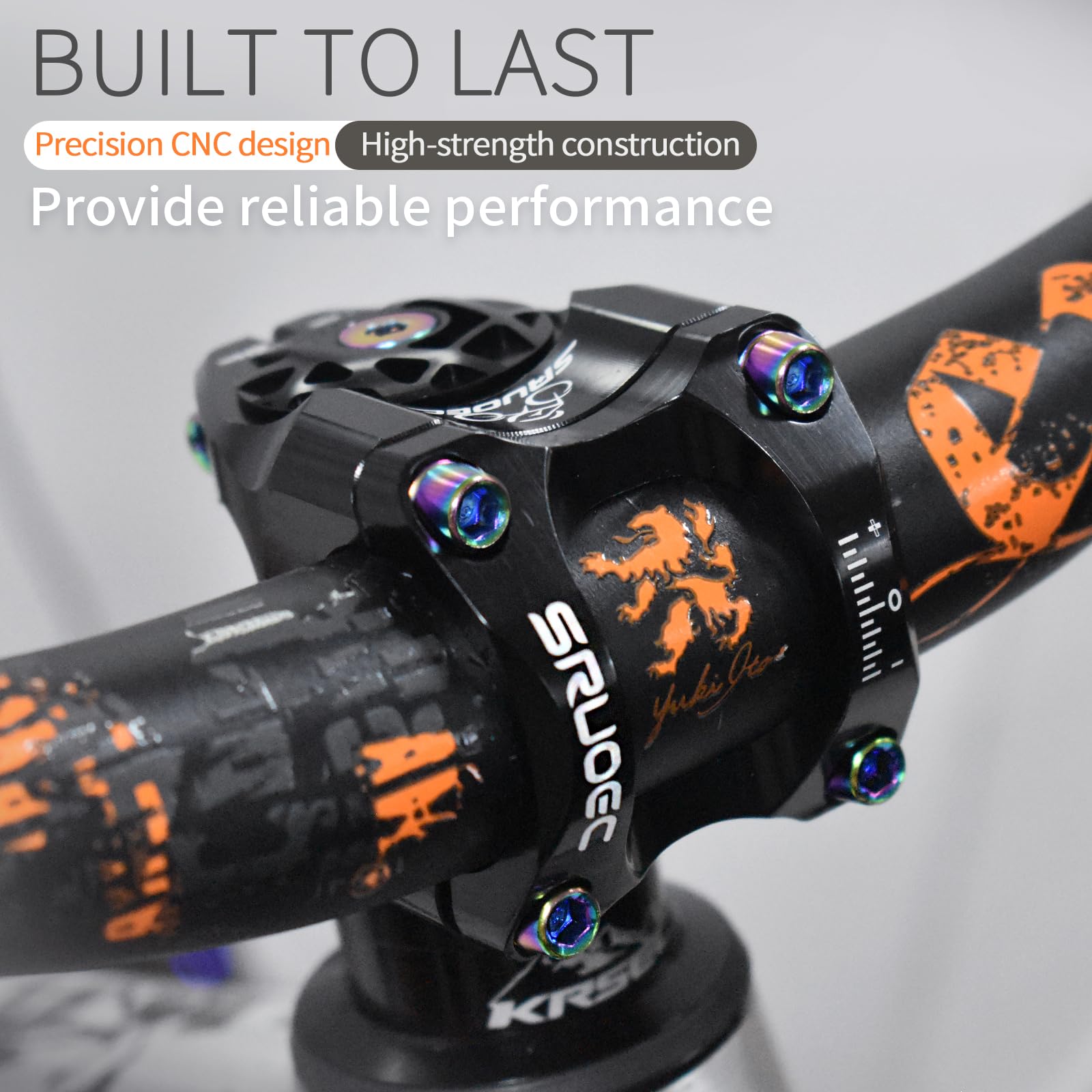 31.8mm to 28.6mm Bike Stem Adapter - 35mm Short Mountain Bike Handlebar Stem for Road Bikes, MTB, BMX, Fixed Gear & Track Bikes | Perfect for Commuting, Trail Riding & Downhill Cycling