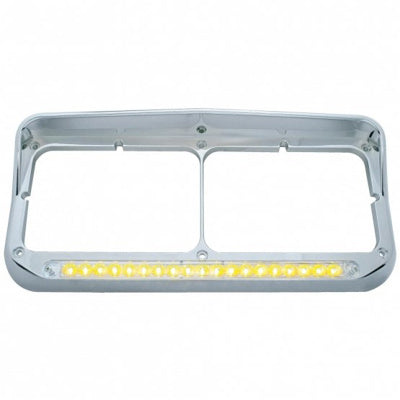 Dual Headlight with Clear Amber LED Light Bar - High Visibility Off-Road Lighting for Trucks, ATVs & Motorcycles - Perfect for Night Driving, Camping & Emergency Use