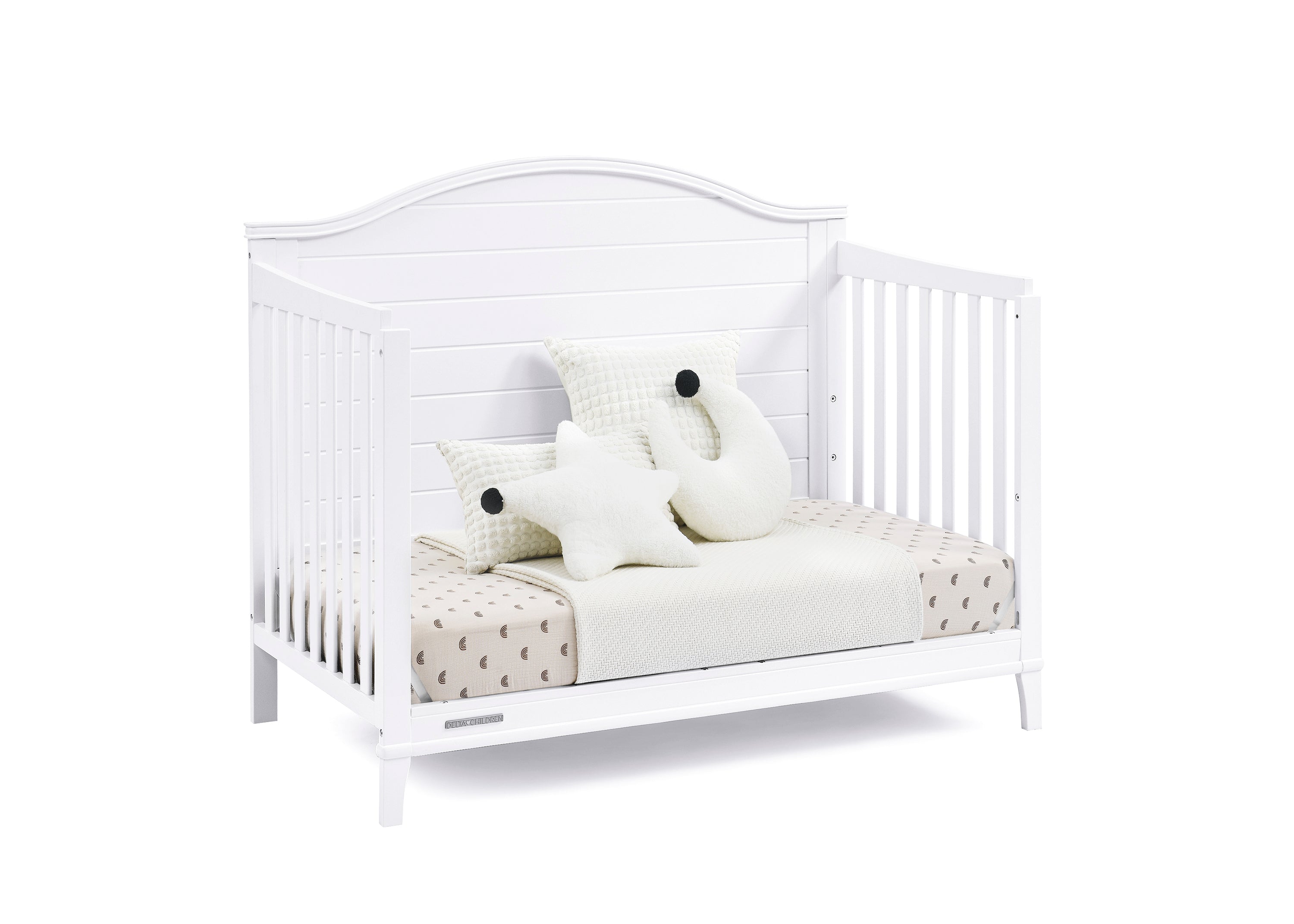 Phoebe 6-in-1 Convertible Baby Crib - Toddler Bed, Daybed & Full-Size Frame - Safe Nursery Furniture for Newborn to Adult - Perfect for Modern Nursery, Bedroom & Guest Room