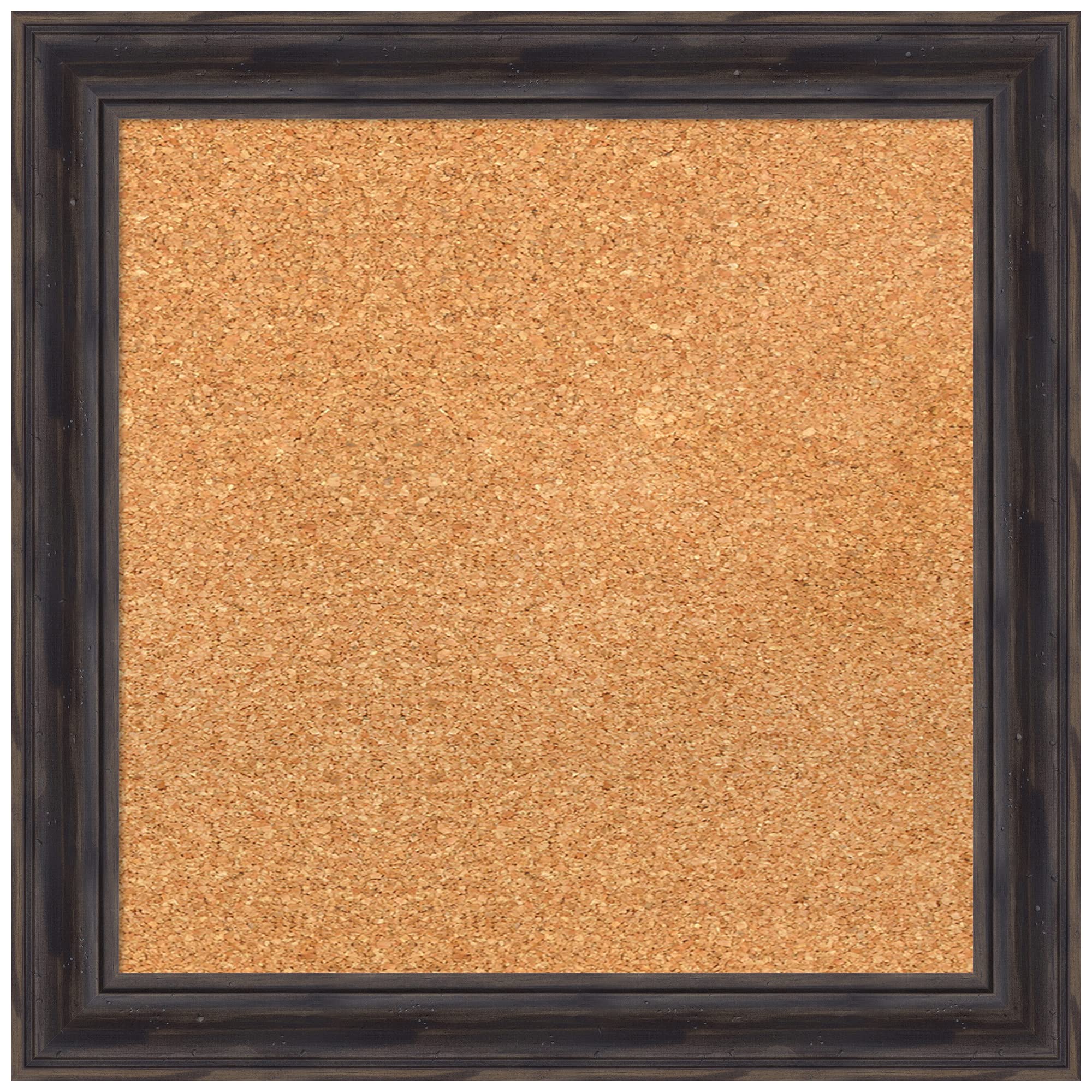Custom Natural Cork Bulletin Board 19x19 Inches - Rustic Pine Wood Frame Pin Board for Home Office, Kitchen & Dorm Organization - Various Sizes Available