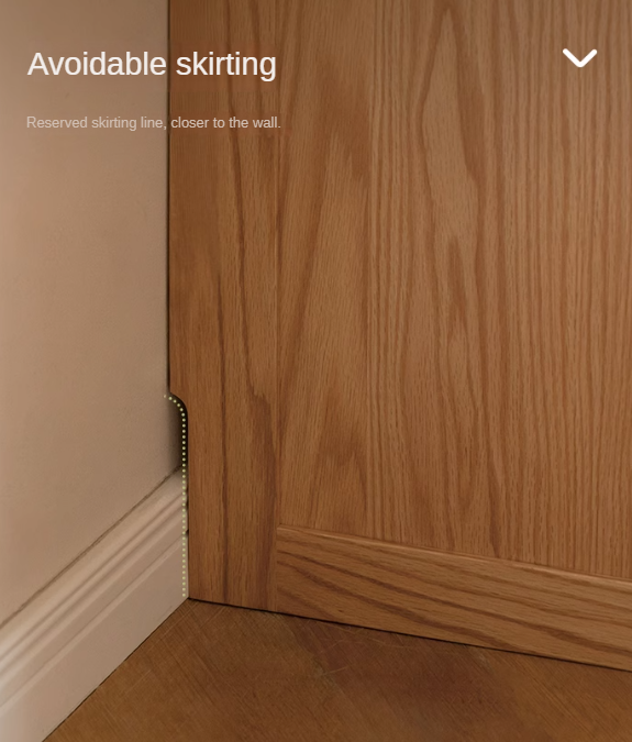 Oak Solid Wood Log Cream Style Wardrobe - Rustic Bedroom & Living Room Storage Furniture for Home Organization