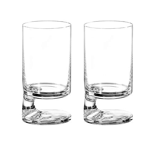 Joe Colombo Smoke Acqua Water Glass Set of 2 (28cl) - Elegant Drinking Glasses for Water, Juice & Cocktails - Perfect for Home, Bar & Restaurant Use