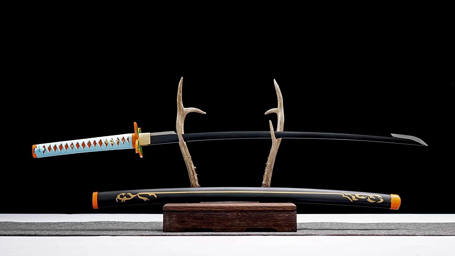 Demon Slayer Sword - Handmade 1060 Carbon Steel Samurai Katana with Full Tang Sharp Blade | Authentic Japanese Anime Replica for Cosplay, Martial Arts Training & Collection | Perfect for Anime Fans, Sword Enthusiasts & Display