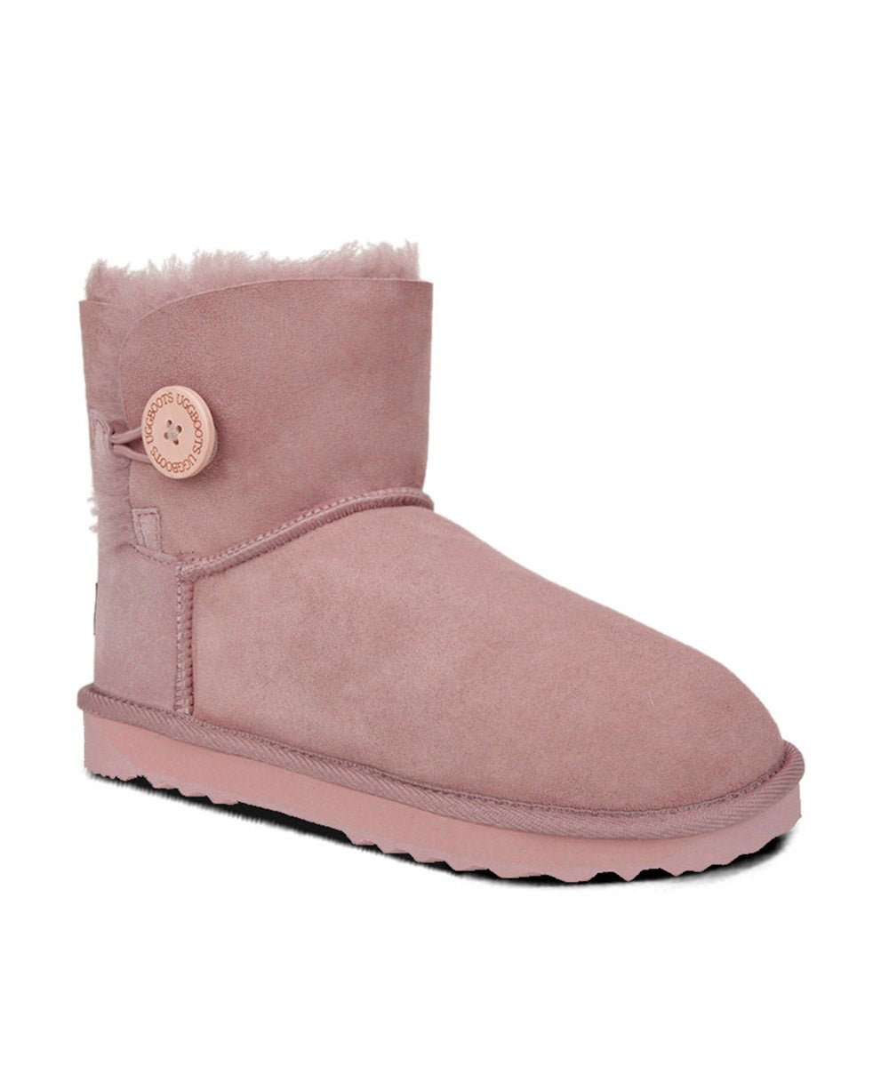 Premium UGG Mini Button Boots for Men - Cozy Winter Boots with Stylish Buttons - Perfect for Cold Weather, Snow Days & Casual Outings
