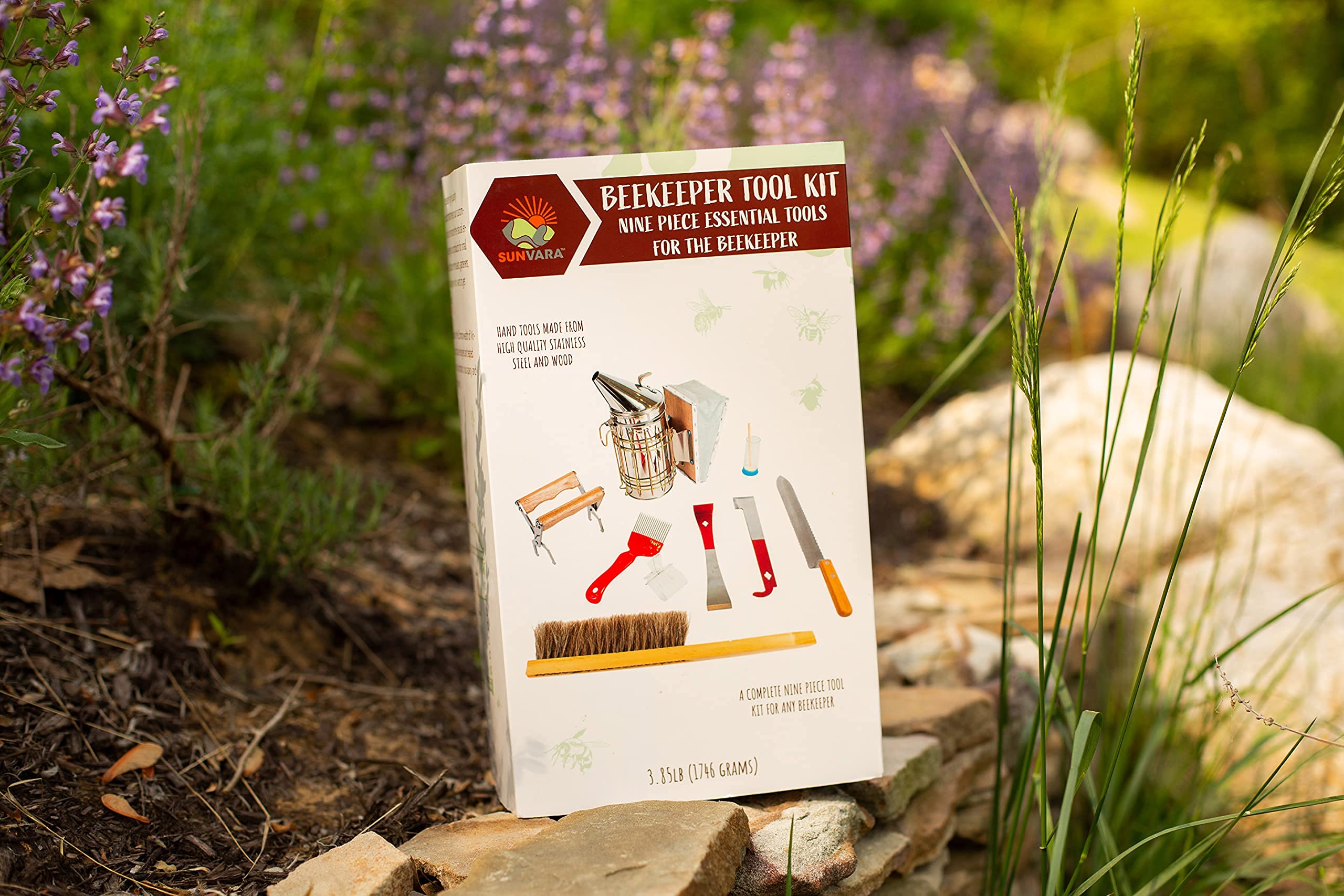 Bee Keeping Starter Kit - Essential Beekeeping Supplies & Equipment with Honey Bee Hive Tools, Bee Smoker, and Protective Gear for Beginners & Backyard Beekeepers