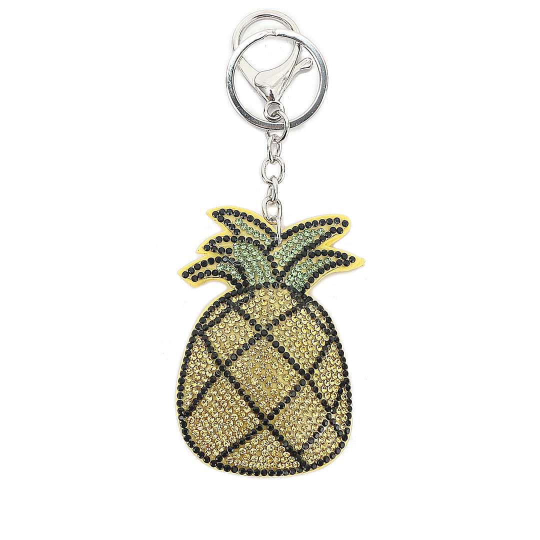 Crystal Pineapple Bag Charm - Yellow Fashion Accessory for Handbags, Backpacks & Luggage | Cute Gift for Women & Girls
