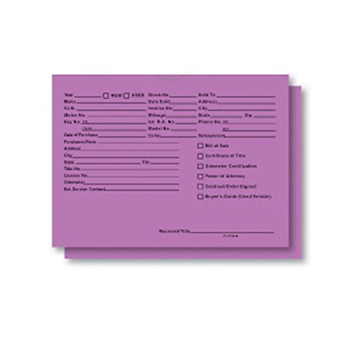 500 Pre-Printed Vehicle Deal Envelopes - Lavender Deal Jackets for Auto Dealerships | Perfect for Car Sales Contracts, DMV Documents & Finance Paperwork