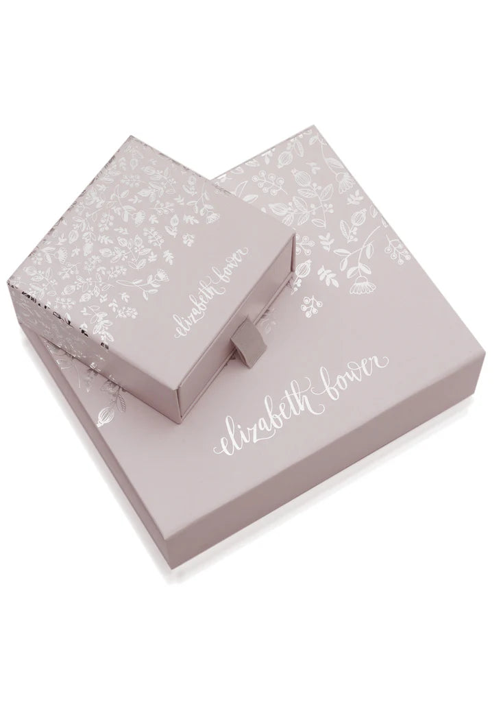 Elizabeth Bower Juliette Pearl & Crystal Stud Earrings in Rhodium Silver - Elegant Jewelry for Women, Perfect for Weddings, Parties & Special Occasions