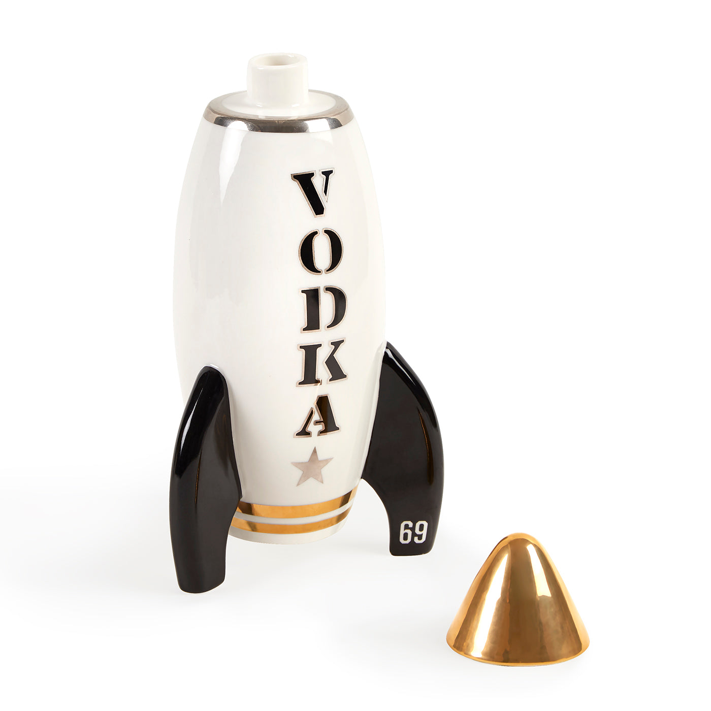 Premium Rocket-Shaped Vodka Decanter Set - Elegant Glass Liquor Dispenser for Home Bar, Parties & Gifts | Whiskey, Bourbon & Scotch Pourer with Aerating Spout