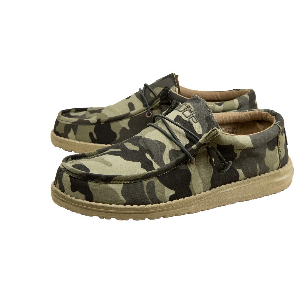 Hey Dude Men's Wally Funk Comfortable Lace-Up Loafers - Lightweight Casual Shoes for Men | Perfect for Walking, Travel & Everyday Wear