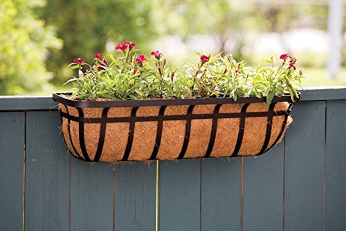 30 Inch Deck Planter - Large Outdoor Garden Planter Box for Patio, Balcony & Backyard - Perfect for Flowers, Herbs & Plants