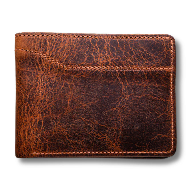 Premium Bison Leather Bifold Wallet for Men - Durable & Stylish RFID Blocking Wallet - Perfect for Everyday Use, Travel, and Business