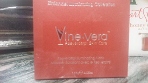 Vine Vera Zinfandel Resveratrol Illuminating Face Mask - Brightening & Anti-Aging Skincare for Glowing Skin - Perfect for Night Routine & Spa Days