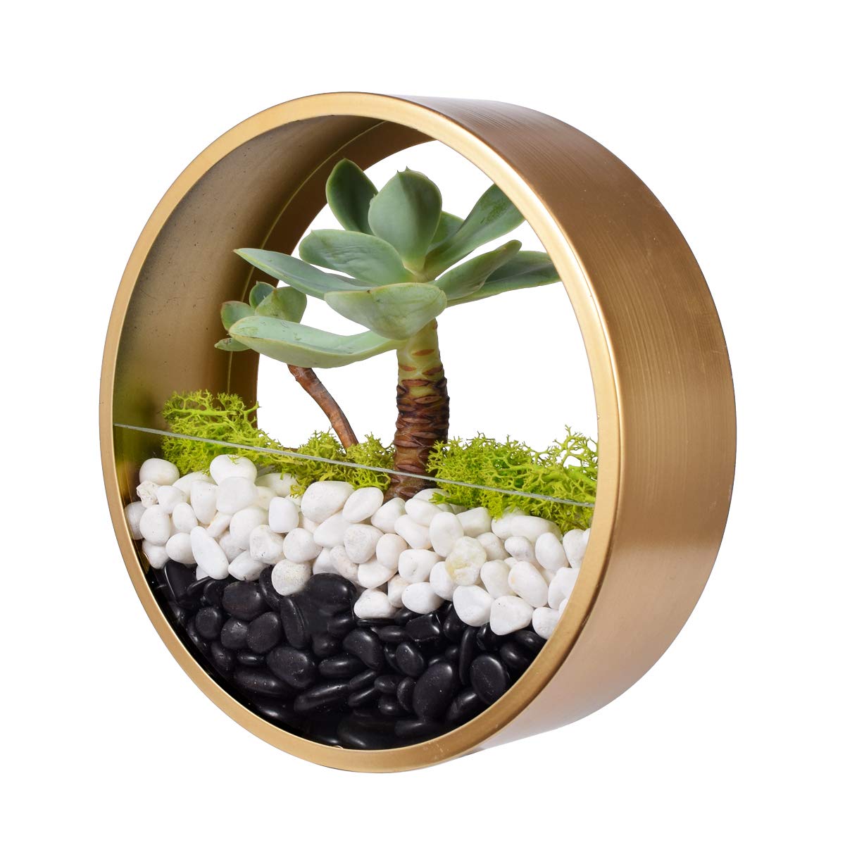 Ecosides Gold Metal Wall Mounted Planter - 8