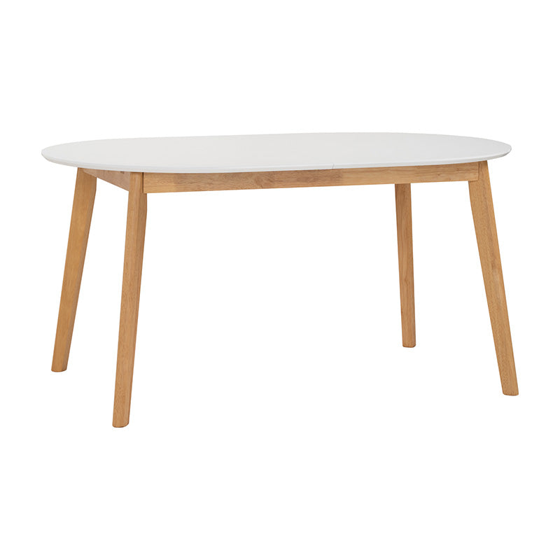 Extendable Dining Table 150-195cm | Werner Expandable Wooden Table | Natural & White Finish | Perfect for Small Spaces & Family Gatherings