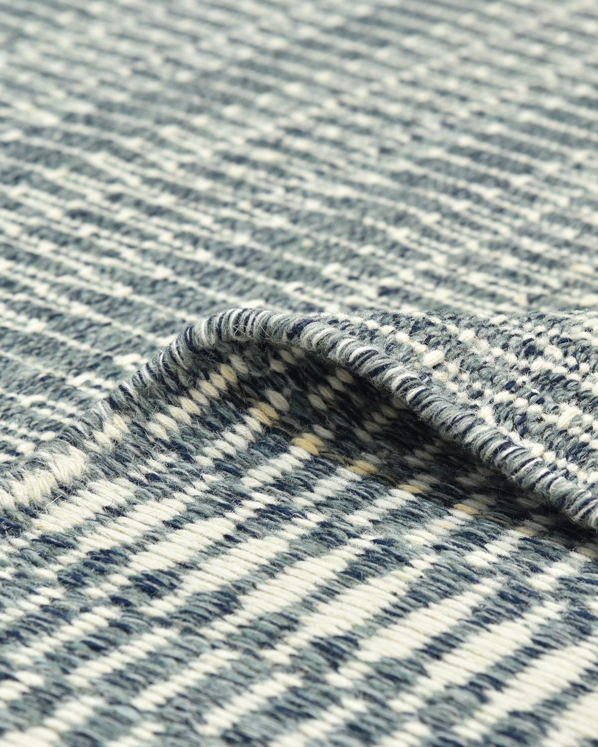 Solo Rugs Deanna Contemporary Handmade Blue Area Rug 9'x12' - Soft Modern Floor Covering for Living Room, Bedroom & Office Decor