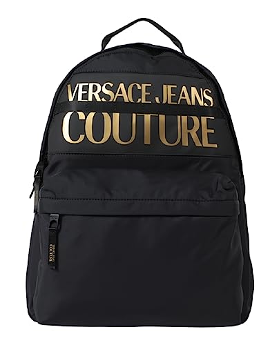 Versace Jeans Couture Men's Backpack - Stylish Black Designer Bag for Work, Travel & Daily Use