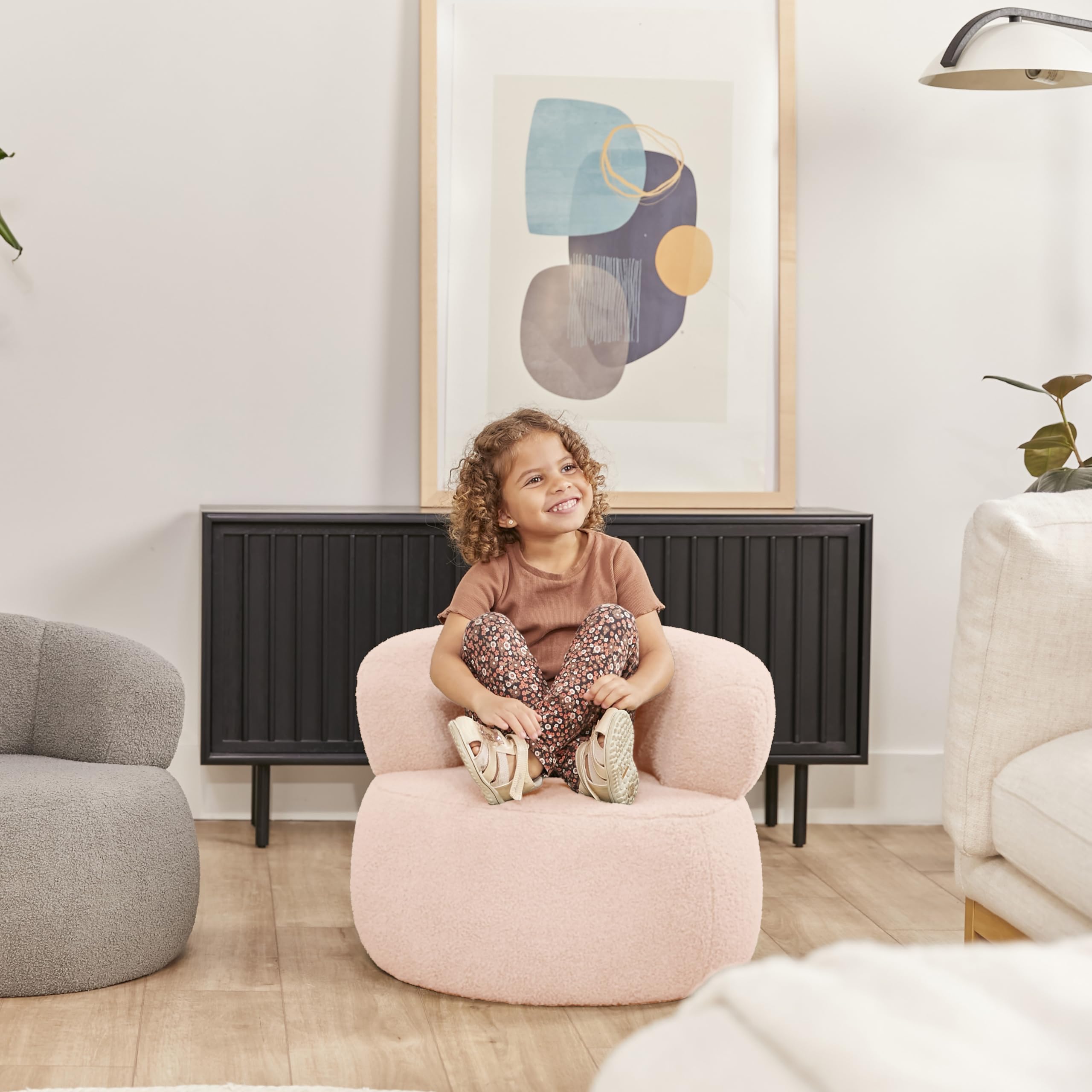 ECR4Kids Sophie Accent Chair for Kids - Pink Children's Furniture for Bedroom, Playroom & Reading Nook - Soft & Comfortable Toddler Chair