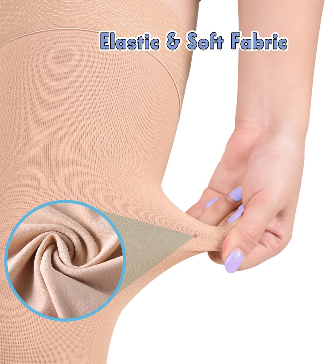 Medical Thigh High Compression Stockings 20-30 mmHg for Women & Men - Firm Support Circulation with Silicone Dot - Perfect for Varicose Veins, Swelling & Post-Surgery Recovery