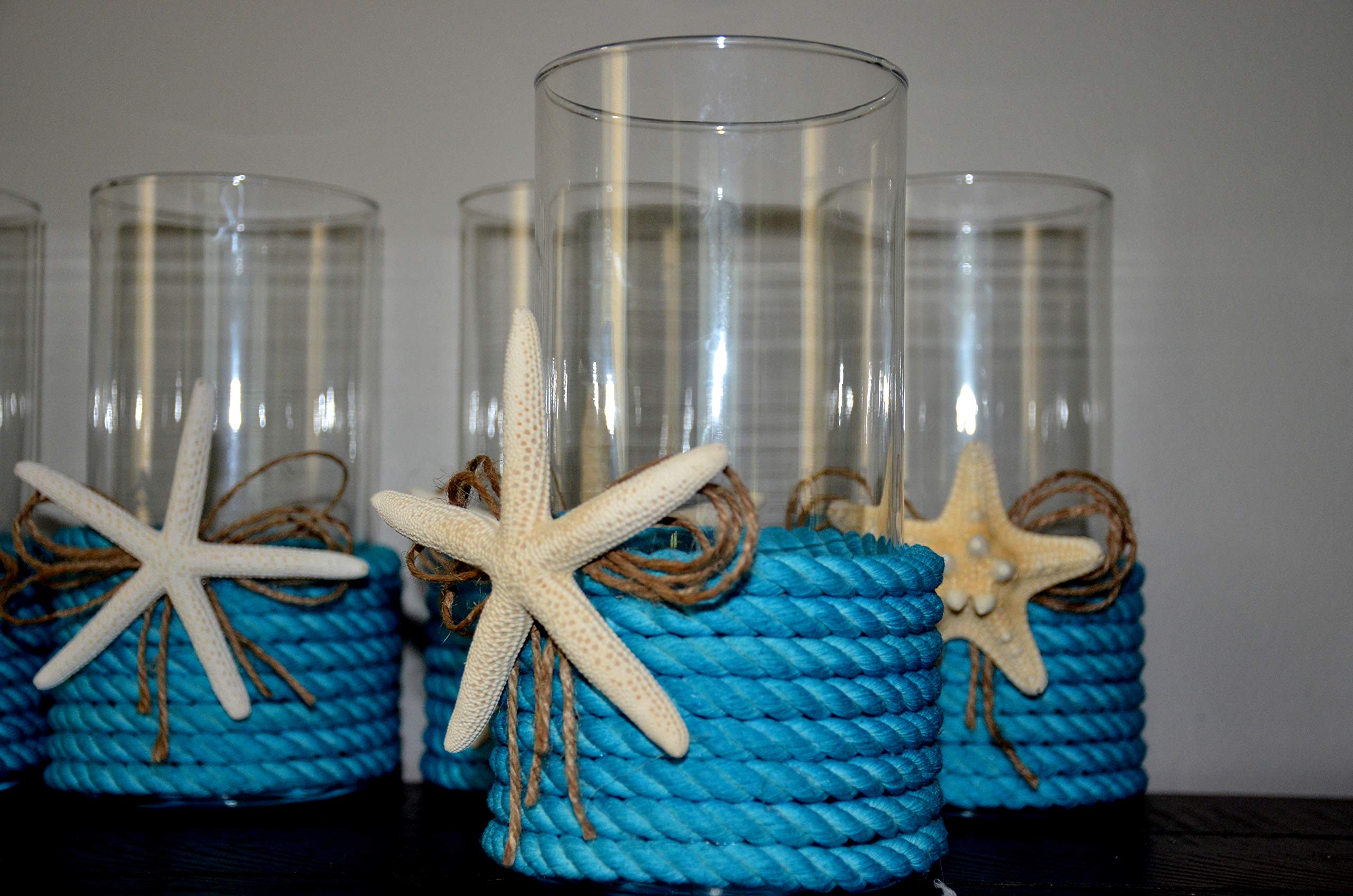 Elegant Beach Wedding Centerpieces - Table Decor for Weddings, Parties, Home & Office - Nautical Candle Holders for Living Room & Event Decorations | Perfect for Coastal Weddings, Summer Parties & Home Styling