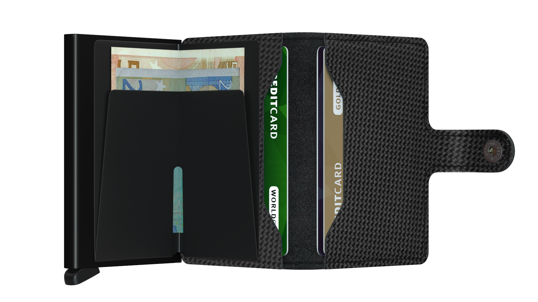 SECRID Mini Wallet Carbon - Slim RFID Blocking Card Holder for Men & Women - Perfect for Travel, Business & Everyday Use