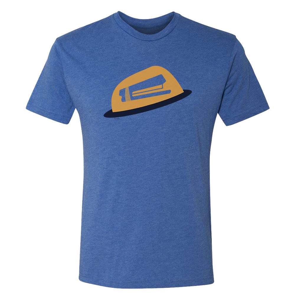 Funny Office Jello Stapler Men's Tri-Blend Short Sleeve T-Shirt - Comfortable Casual Wear for Work, Gag Gifts & Everyday Use