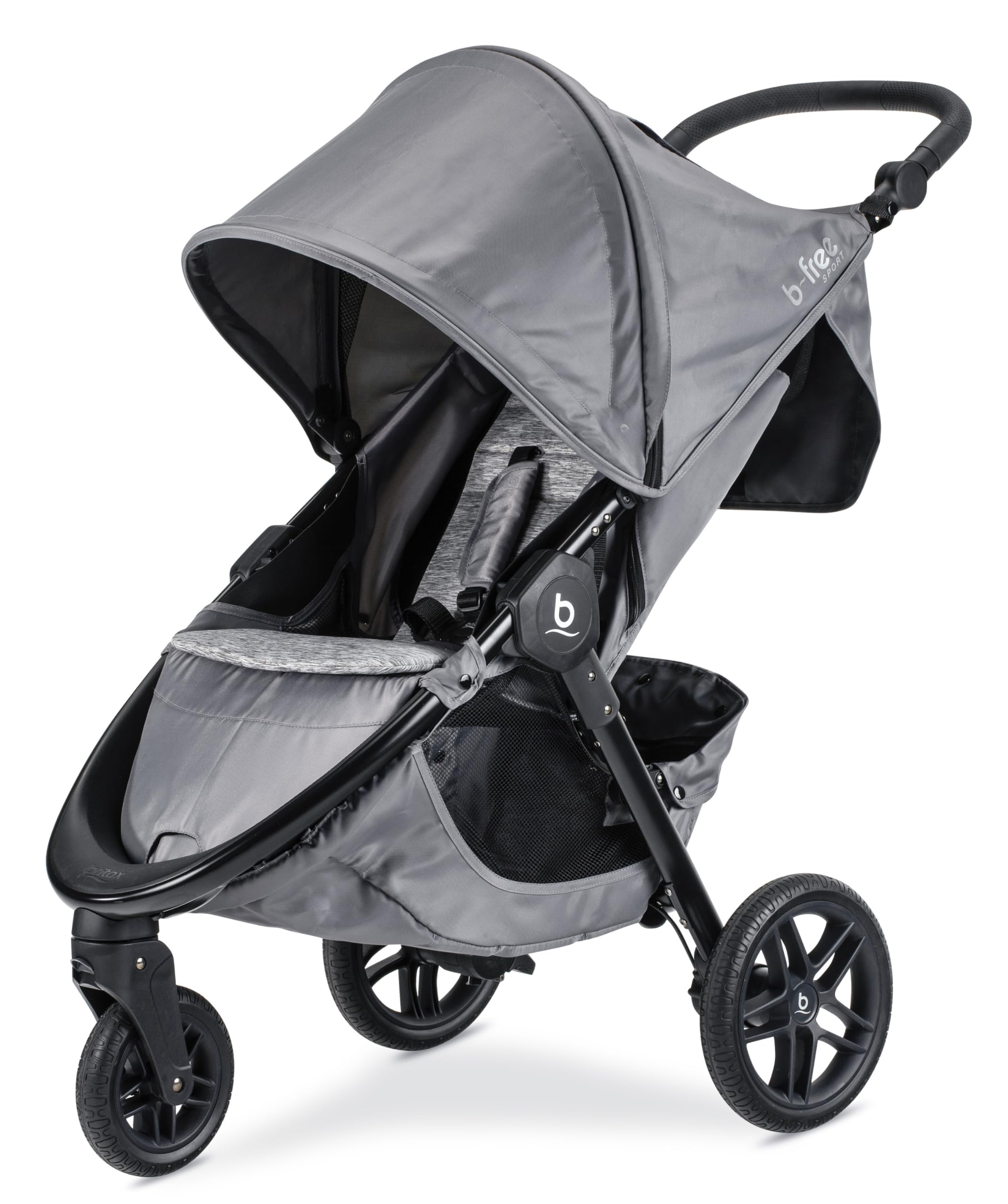 Britax B-Free Sport Stroller - Lightweight Compact Baby Stroller with All-Terrain Wheels, Adjustable Canopy & Reclining Seat for Newborns to Toddlers | Perfect for Jogging, Travel & Everyday Use